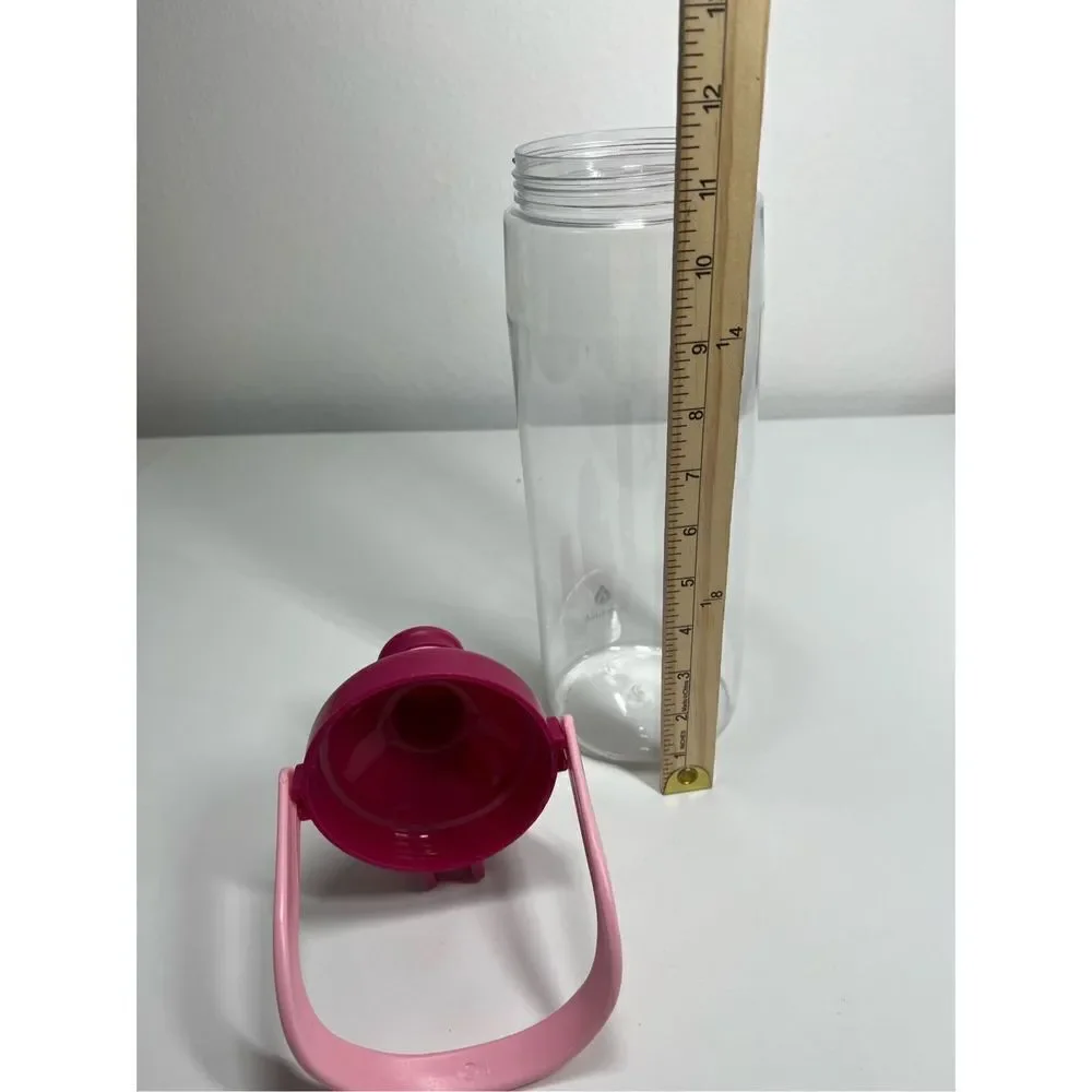 64 OZ WATER BOTTLE with Straw! Pink & Red